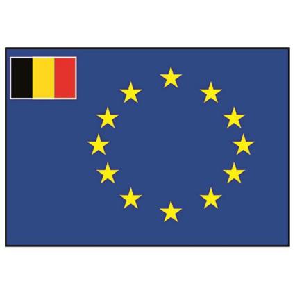 Europeu Com Pequena Bandeira Bélgica 50 x 75 cm Blue