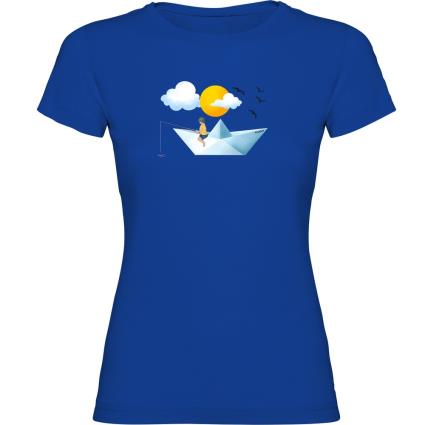 Camiseta De Manga Curta Paper Boat S Blue