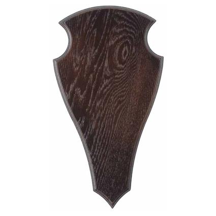 Escudo De Carvalho Troféu Cervo 2 52 x 26 cm Dark Brown