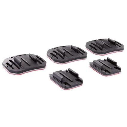 Suportes Adesivos 5 Pcs 2 flat + 3 curved Black