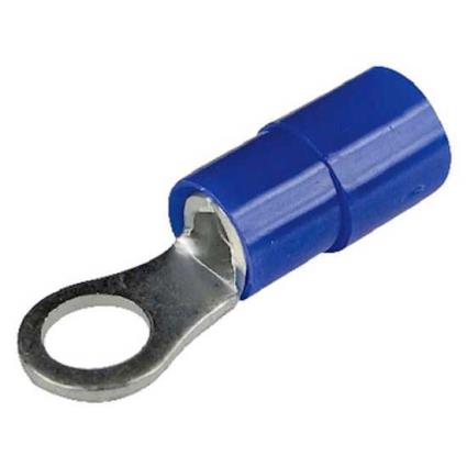 Terminal De Anel Isolado De Nylon 6.3 mm-1 Pcs Blue