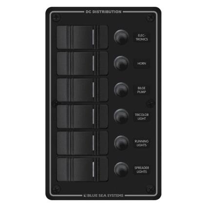 Water Resistant Panel 6 Position One Size Black