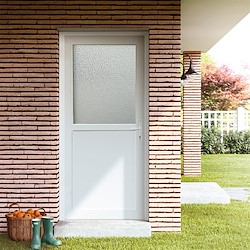 Porta de entrada de PVC DRAVA VIDRO GRANULADO 200X90CM ESQUERDA