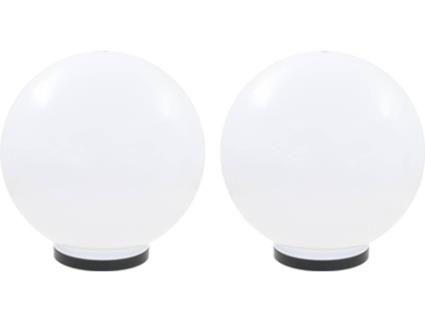 Conjunto 2 Candeeiros  Branco (24W - Plástico - 4 cm)