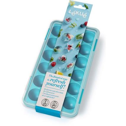 Cuvete de Gelo Lékué Redonda - Azul Turquesa