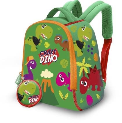 Mochila Neoprene Crazy Dino 25cm