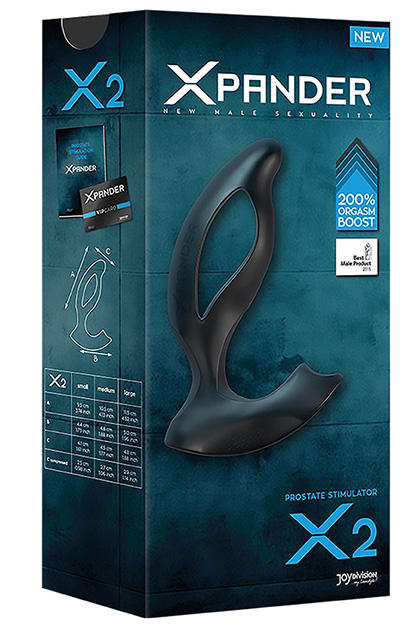 Massajador de Próstata Xpander X2 Silicone Noir  5152800000 (10,5 cm) Preto