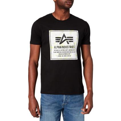 Camiseta De Manga Curta Camo Block L Black / Digi White Camo
