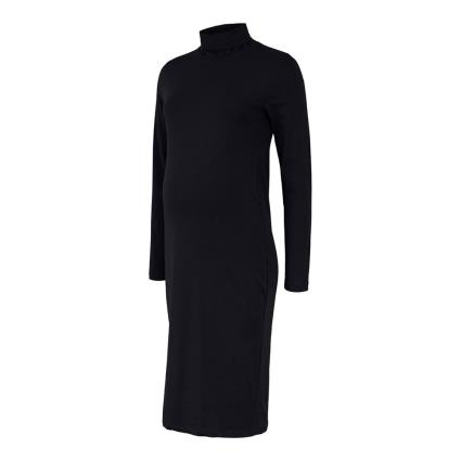 Vestido De Gola Enrolado Manga Comprida Para Maternidade Sia Jersey XL Black