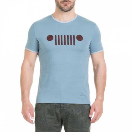Camiseta De Manga Curta O100837a691 L Avio Light Blue
