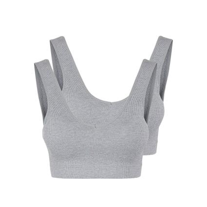 Sutiã Symmi Rib 2 Unidades L-XL Light Grey Melange / Detail 2 Pack