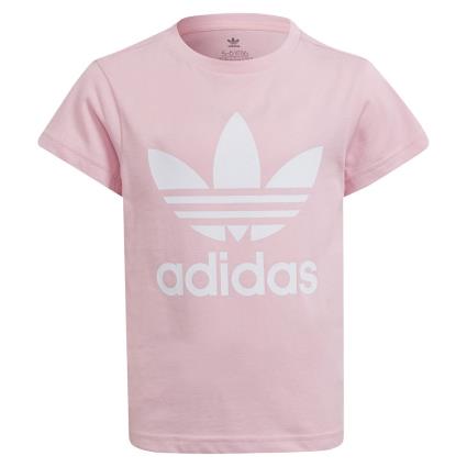 Camiseta De Manga Curta Trefoil 104 cm True Pink / White 1