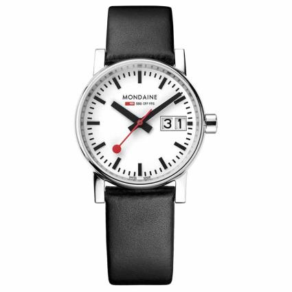 Relógio Evo2 30 mm White / Black Leather