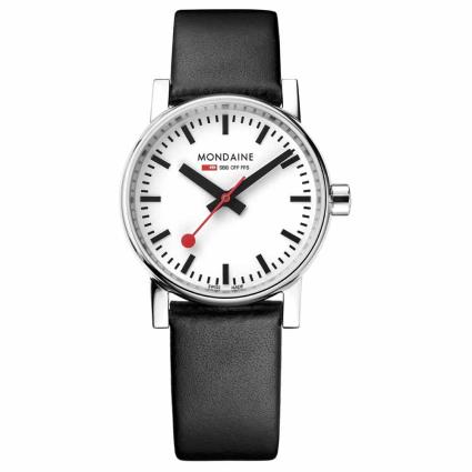 Relógio Evo2 30 mm White / Black Leather