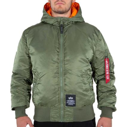 Casaco Hooded Puffer Fd Reversible S Sage / Orange