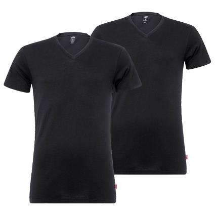 Levi´s ® Camiseta De Gola V 2 Unidades L Jet Black