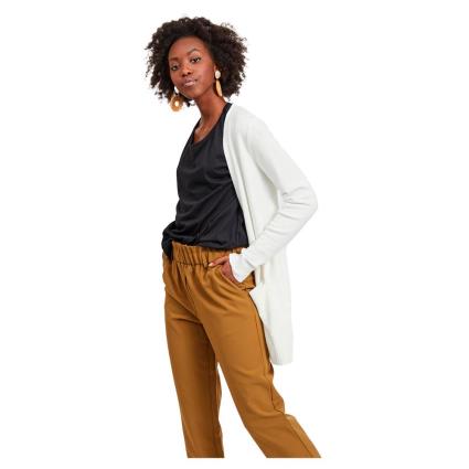 Cardigan Manga Comprida Ril Open S White Alyssum