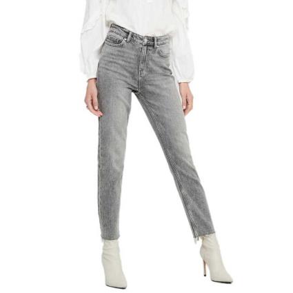 Jeans Emily Life High Waist Straight Raw Crop Ankle Nas028 29 Grey Denim