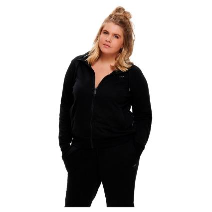 Moletom Com Zíper Elina High Neck Curvy 40-42 Black