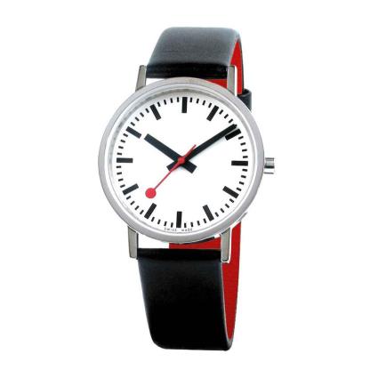 Relógio Classic Pure 36 mm White / Black Leather / Red Lining