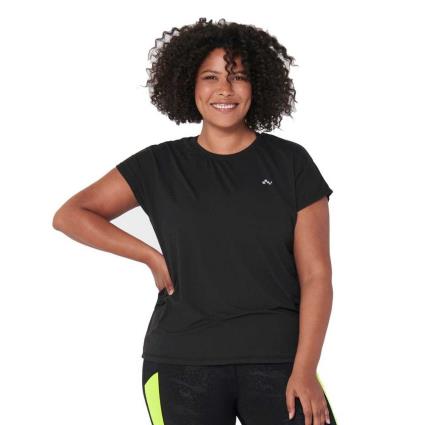 Camiseta De Manga Curta Aubree Loose Training Curvy 48-50 Black