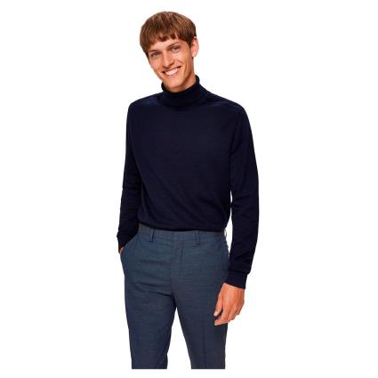 Sweater Roll Neck Berg XL Navy Blazer / Detail Melange