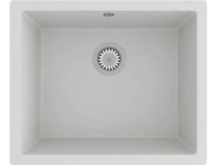 Lava-louça cozinha c/ orifício extravasamento granito branco