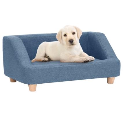 Sofá para cães 95x63x39 cm linho azul