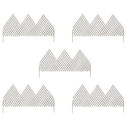 Cercas em treliça para jardim 5 pcs 170x105 cm salgueiro
