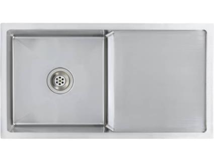 Lava-louça de cozinha artesanal com ralo aço inoxidável