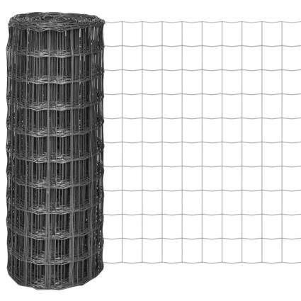 Cerca 25x1 m aço cinzento