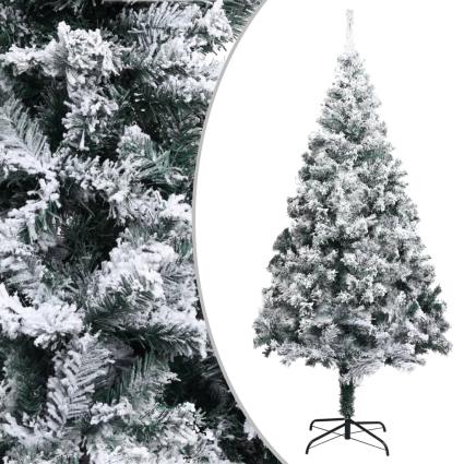 Árvore de Natal artificial com neve 210 cm PVC verde