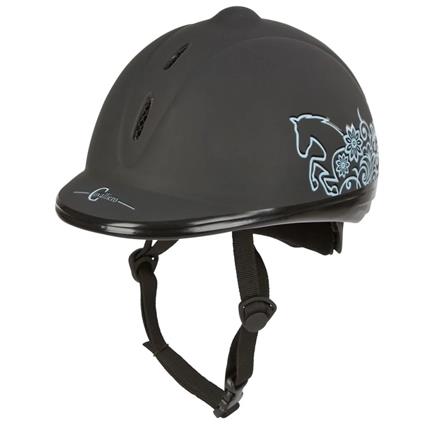 Capacete/toque equitação Beauty VG1 53-57 cm preto 328251