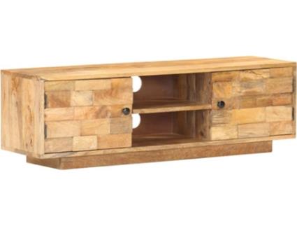 Móvel de TV 116x30x35 cm madeira de mangueira maciça