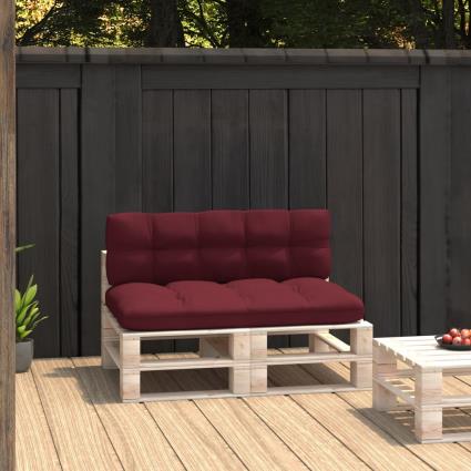 Almofadões para sofás de paletes 2 pcs vermelho tinto