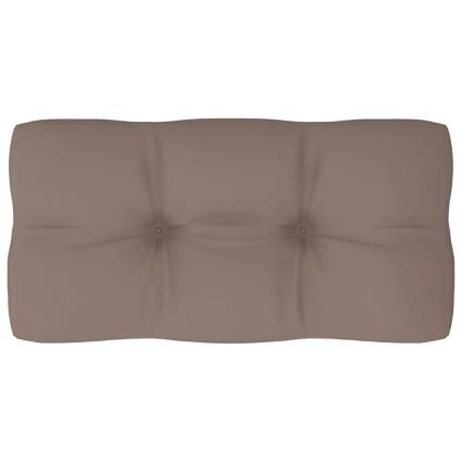 Almofadão para sofá de paletes 80x40x12 cm cinzento-acastanhado