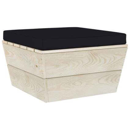Almofadão para móveis de paletes 60x60x6 cm tecido preto