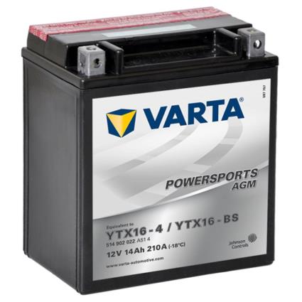 AGM Bateria 12 V 14 Ah YTX16-4 / YTX16-BS