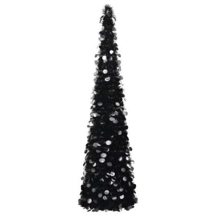 Árvore de Natal pop-up artificial 150 cm PET preto