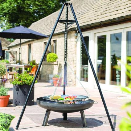 Grelhador com tripé BBQ TRIPOD 172 cm preto