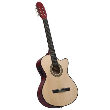 Guitarra acústica cutaway com equalizador e 6 cordas