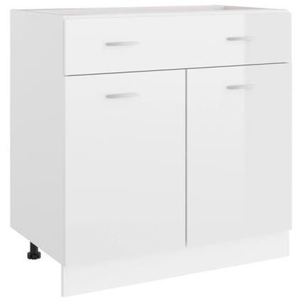 Armário inferior c/ gavetas 80x46x81,5cm contraplacado branco