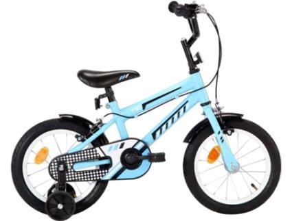 Bicicleta de criança roda 14' preto e azul