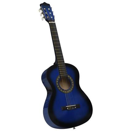 Guitarra clássica iniciantes/crianças 1/2 34' azul