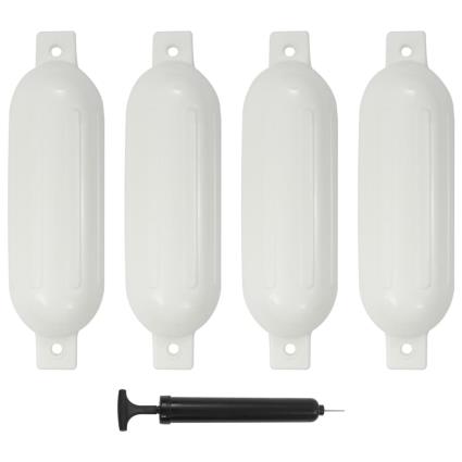Defensas de barco 4 pcs 51x14 cm PVC branco