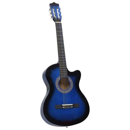 Guitarra acústica cutaway com 6 cordas 38' azul sombreado