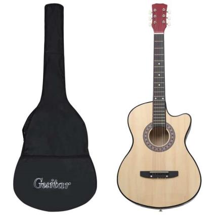 12 pcs conjunto de guitarra acústica cutaway com 6 cordas 38'