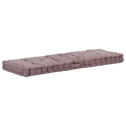 Almofadão móveis paletes algodão 120x40x7 cm cinza-acastanhado