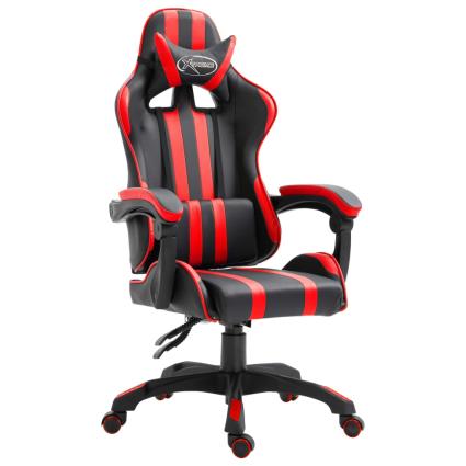 Cadeira de gaming couro artificial vermelho