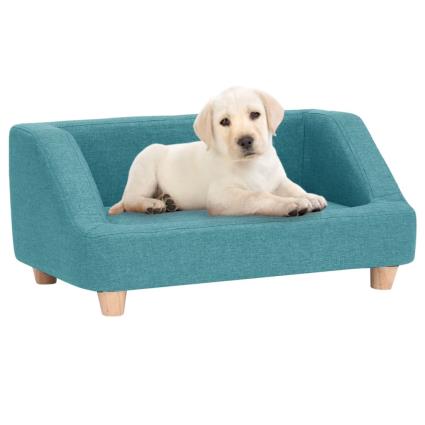 Sofá para cães 95x63x39 cm linho turquesa